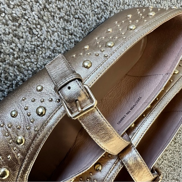 BIBI LOU Studded Mary Jane Flats Size 39 Anthropologie - Picture 7 of 13